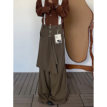 14GSL Retro sens avancés Lemaire éolien Pants de conception neutre Pantalon de jupe Pants Pants en boyaux Lazy Feeling Pants Man