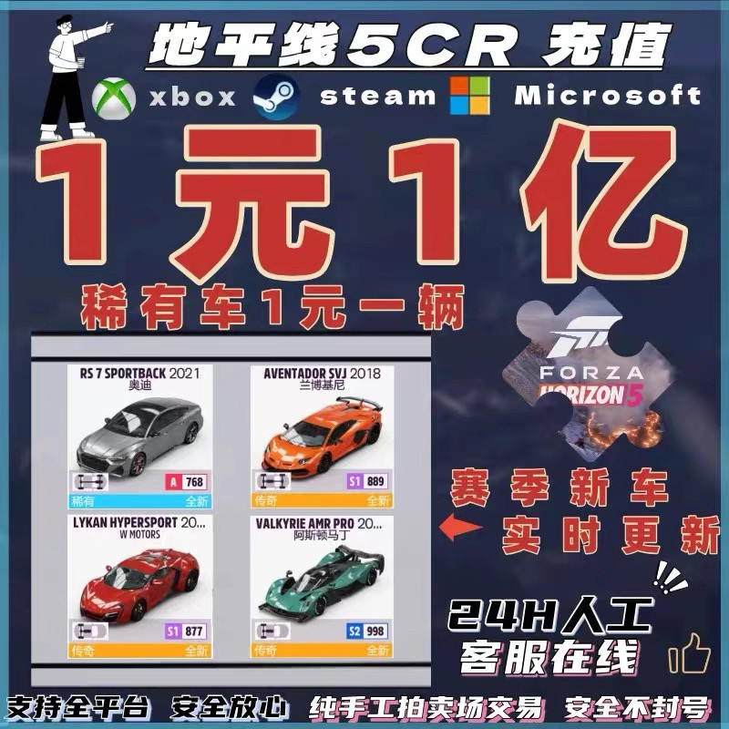Forza Horizon 5CRポイント稼ぎ、コイン稼ぎ、フルカーセーブファイル、スーパー宝くじ、レアオークションハウス取引
