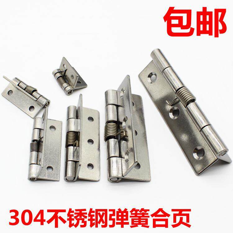 aw stainless steel 304 spring hinge self-closing automatic door closing return hinge house door folding page folded flat open lotus leaf