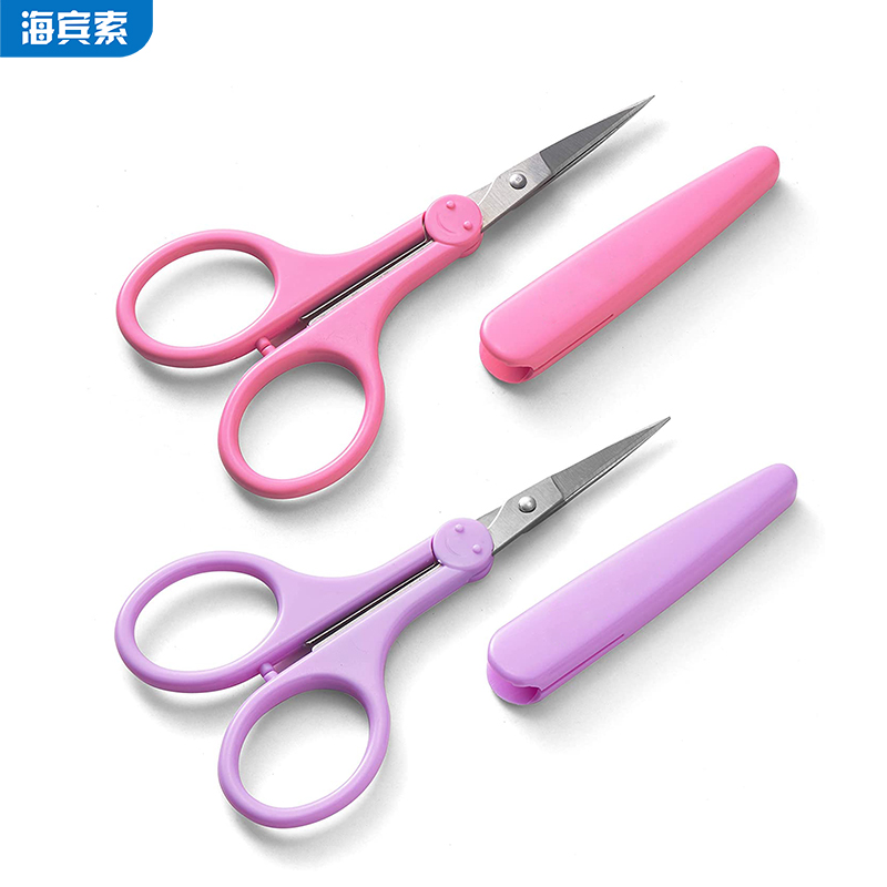Small pointed scissors cut thread pocket-sized high-grade handmade imported resin handle pointed mouth slender suede trimming scissors