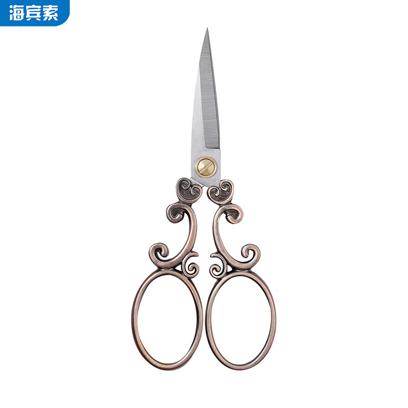 Small scissors Hand scissors European cross stitch vintage tailor Classical pattern design Stainless steel portable trumpet scissors