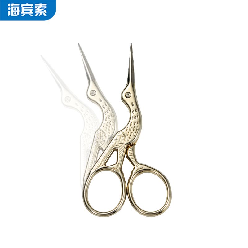 Crane scissors Beauty nose hair scissors Eyebrow scissors Household embroidery scissors thread head scissors