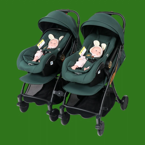 basinng Съёмный велосипед тандем для близнецов, детская двойная коляска