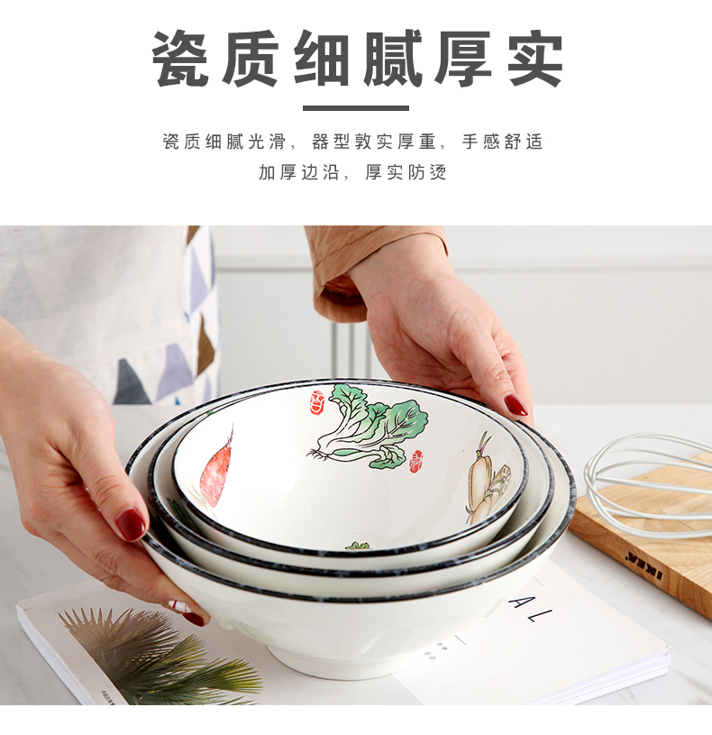 Japanese ceramics big home to eat noodles noodles in soup bowl pull rainbow such use large mercifully rainbow such use salad hat to use a single tableware