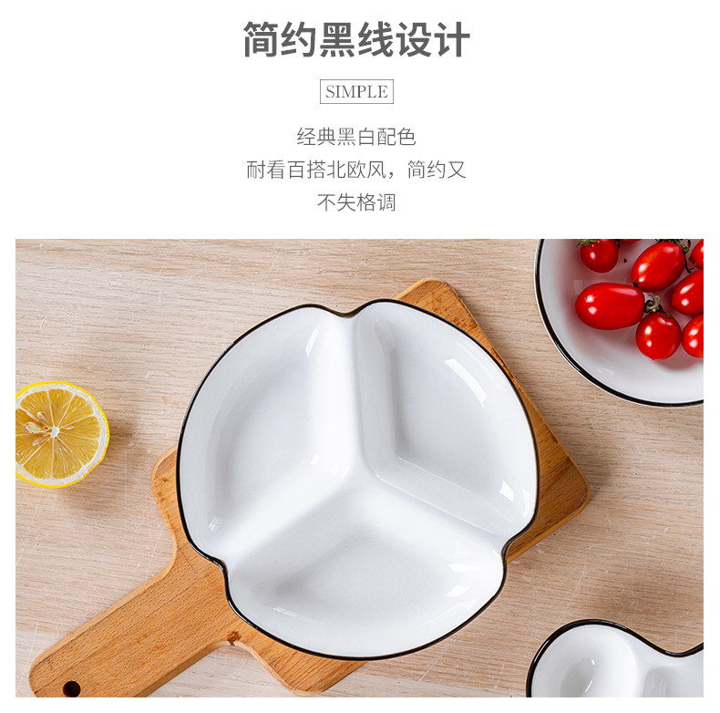 Ceramic cent eat dish home plate plate of creative move cartoon means separated dishes one children tableware