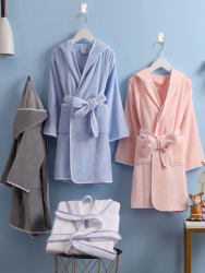 Category A children's bathrobe pure cotton boy's water-absorbent and quick-drying girl's bathrobe little girl's summer special for older children in all seasons