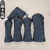韩版个性铆钉尖钉通用木杆套 高尔夫球杆套 杆头套推杆套保护帽套
