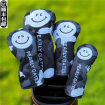Camouflage PG smiley chicken leg wooden club cover golf club cover club head cover ball head cover protective cover hat cover