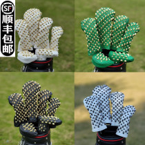 Golden black skull tip riveting push rod sleeve golf club cover - cover protective cap