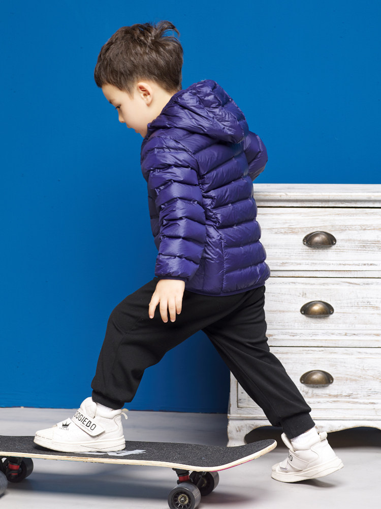 Yalu children's light down jacket short boys and girls middle and large children's children's baby children's clothing autumn and winter jacket anti-season