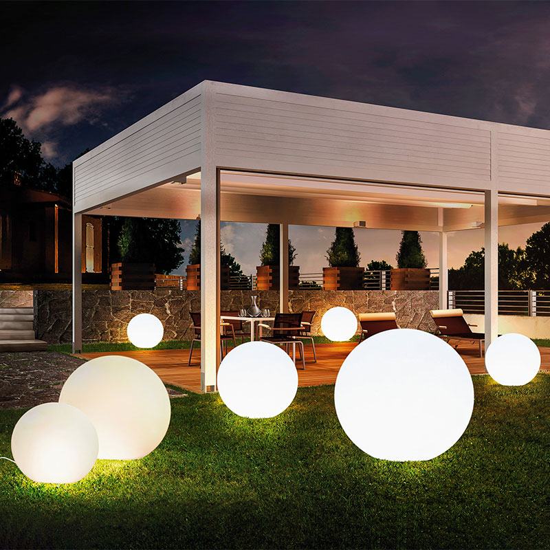 LED outdoor luminous ball light floor landscape garden light solar spherical light lawn light waterproof luminous ball