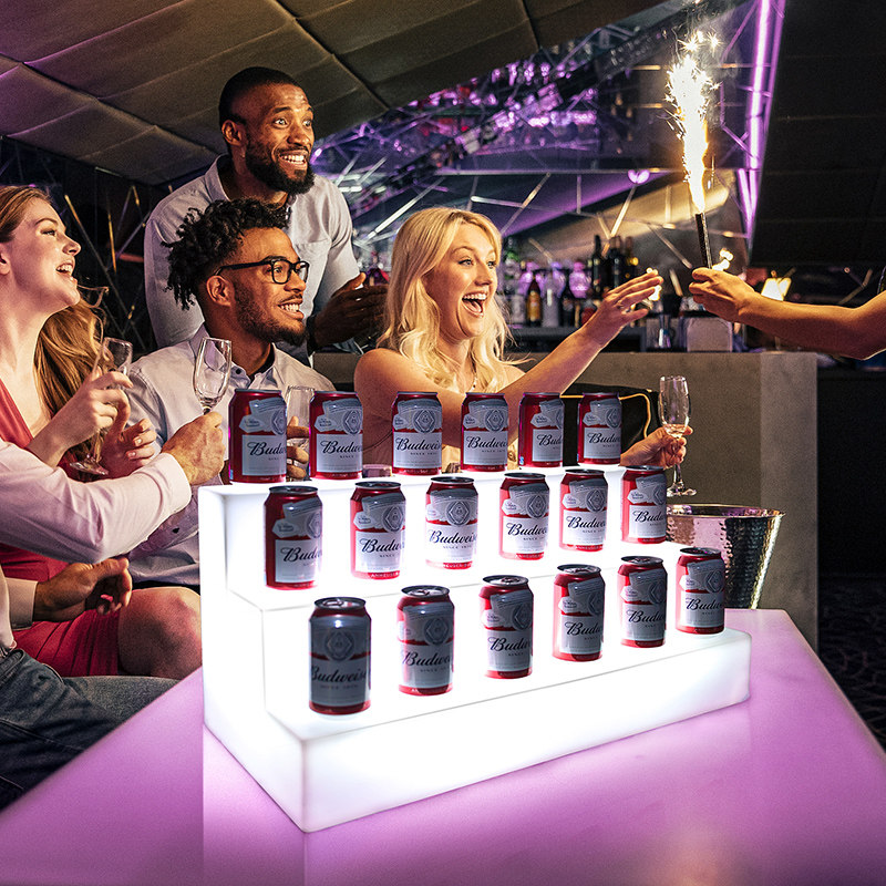 Bar KTV Luminous Wine Cabinet Red Wine Beer LED Mobile Champagne Cabinet Foreign Wine Base Display Cabinet Light Lavish Wine Racks-Taobao
