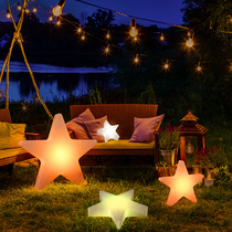 LED Luminous Pentagram Lights Outdoor Activities Waterproof Seven Colorful Nets Red Stars Light Show Square Decorated With Small Chandelia