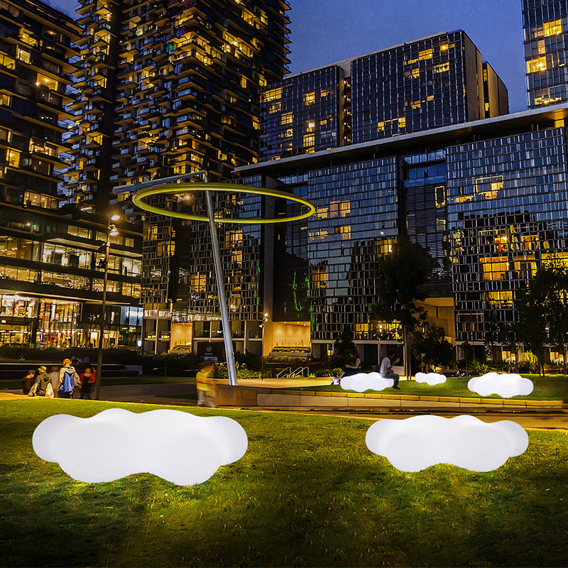 Outdoor luminous cloud stool shopping mall hotel Meichen leisure chair activity creative landscape decorative lamp waterproof park chair