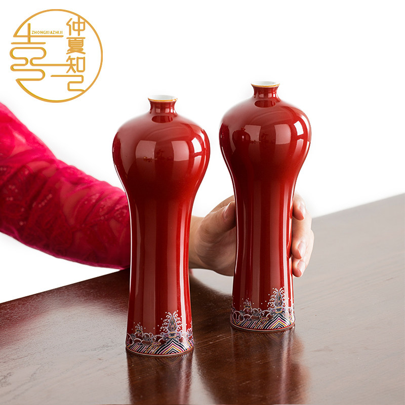 Palace Imperial Products Wedding Vase Brief Landing Living Room Flower Arrangement Pendulum house Accessories Furnishing Wedding Celebration Creative Ceramics