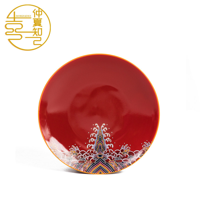 Wedding Fruit Dish Red Wedding Celebration Supplies Festive Home Happy Fruit Peanuts Melon Seeds Dried Fruit Pan Wedding Ceramics