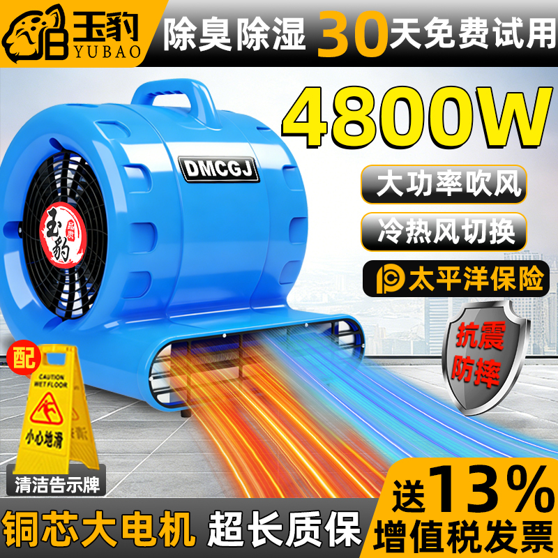 Floor Blower, Floor Drying Machine, Ultra-High Power Commercial Hair Dryer, Powerful Dehumidification and Deodorization, Household Bathroom Toilet