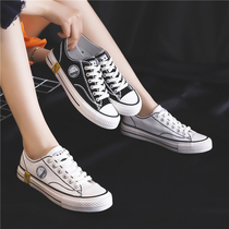 Cute students low canvas shoes women 2021 New ins trendy shoes Joker women shoes board shoes spring summer white shoes