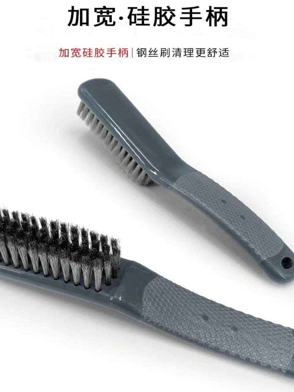 Large Soft Steel Wire Brush, Dense Bristles, Special for Cleaning and Polishing Walnuts, with Handle, Stainless Steel Wire, Non-Fading, for Cleaning and Base Coating