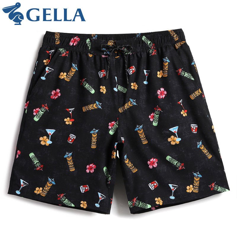 With lined beach pants male speed dry swimming pants 50% shorts loose swimsuit with downo water boomer spa pants men's clothing