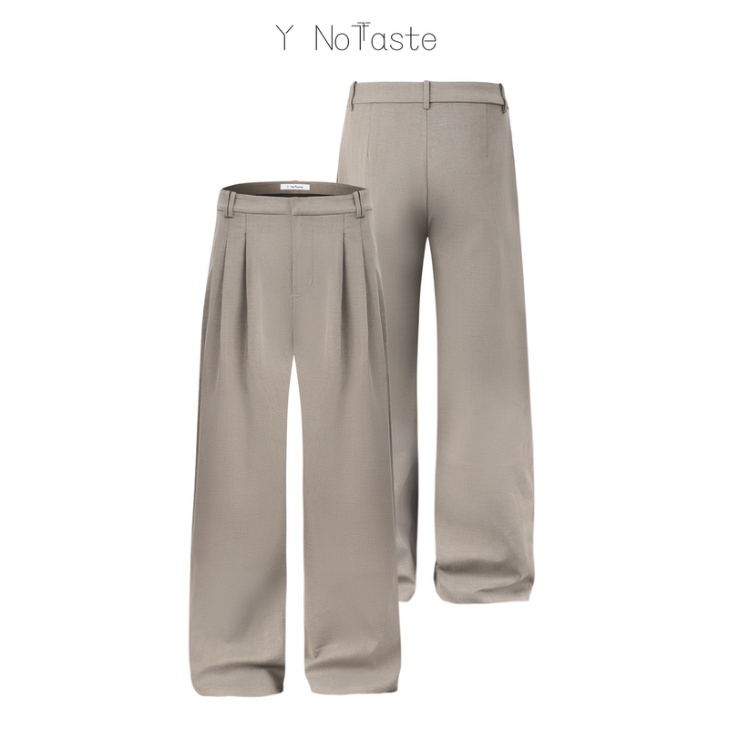 Y Notaste 25Fw “Chuan” Dark Striped Six-Pleat Trousers Tr Blended A-Line Three-Dimensional Wide-Leg Trousers Y Notaste 25Fw “Chuan” Dark Striped Six-Pleat Trousers Tr Blended A-Line Three-Dimensional Wide-Leg Trousers