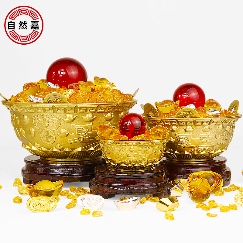 Nature Gia Pure Brass Poly Basin Swing Piece Home Incense Stove Handicraft Decoration Chaobao Gift-Taobao