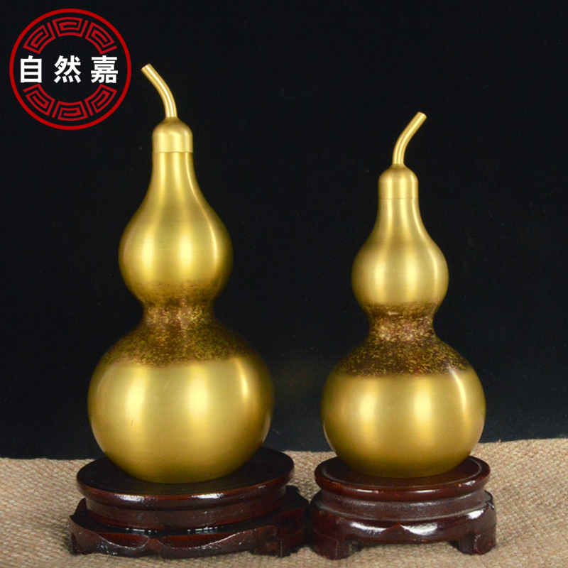 Xuande Seiko Bronze Gourd Pendulum Piece Bronze Money Home Financial Position Big Gossip Open Cover Bronze Gourd-Taobao