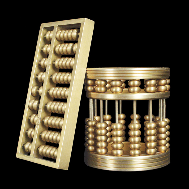 Antique bronze abacus antique like an abacus pendulum with ruyi folk pen holder home pendulum bronze abacus-Taobao