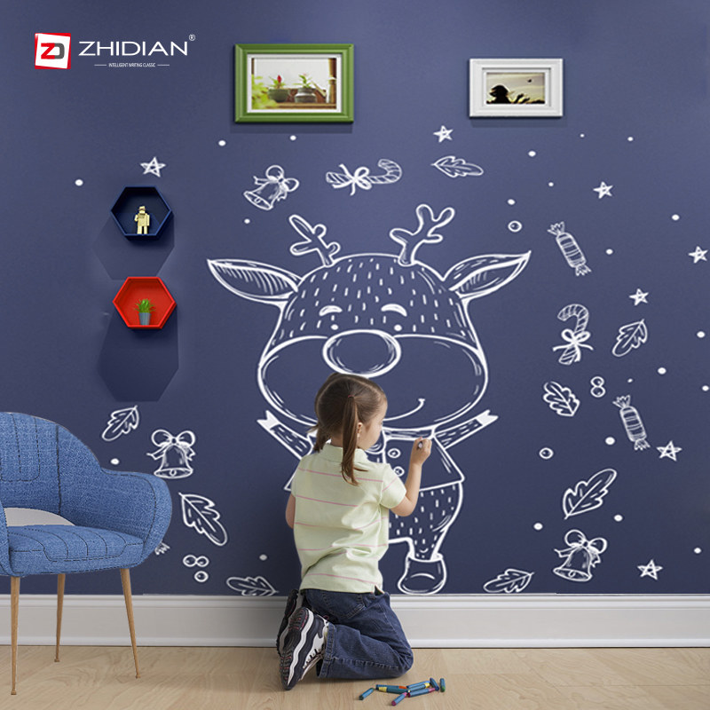 Wisdom Nordic INS Wind Creative Soft Blackboard Wall sticker Magnetic home teaching Children's room Self-adhesive suction Magnetic removal Graffiti Thickened Wall Film Color Eco-friendly Magnetic Writing