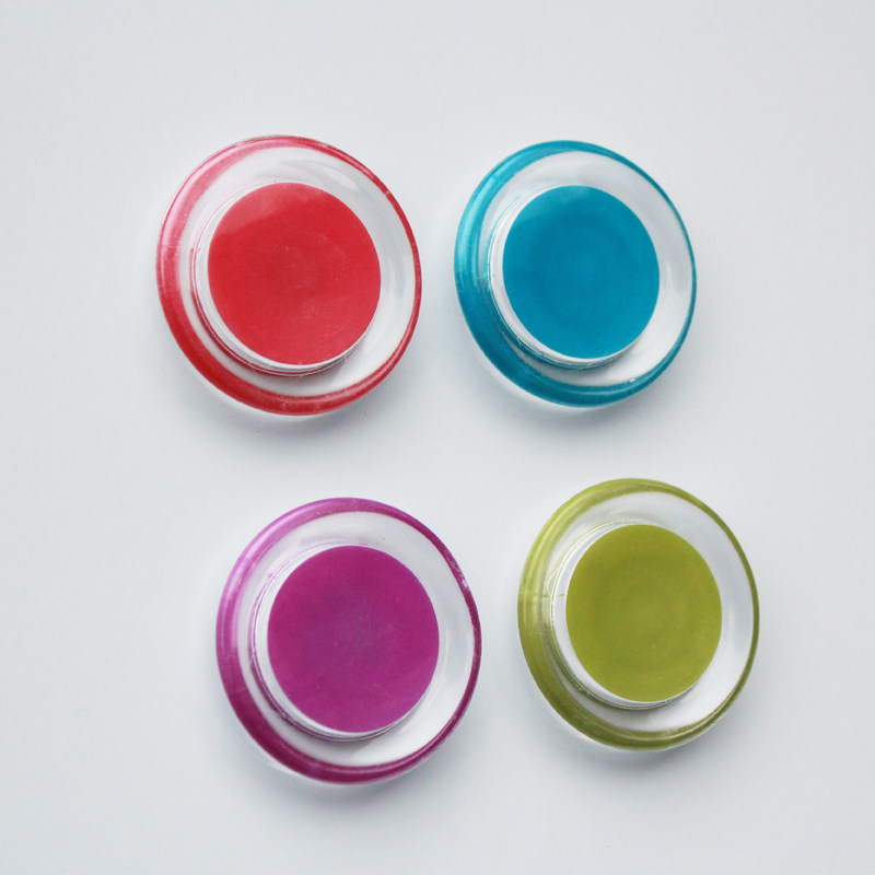 Wisdom Classic Color Magnetic Button Round Magnetic Stud Whiteboard Magnet Blackboard Strong Magnetic Office Supplies Teaching Appliance Magnet Tempered Glass Available