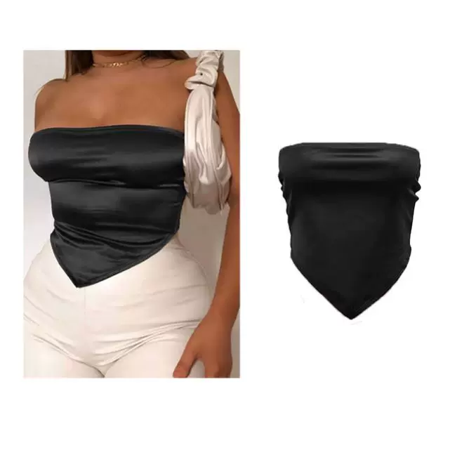 ЧЕРНЫЙ КОРОСЕТ Топ Sexy готическая одежда лямки crop to
