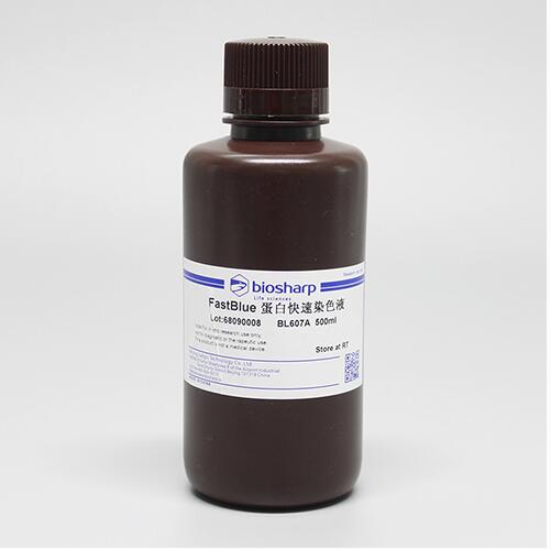 经典科研专用 biosharp BL607A FastBlue蛋白快速染色液 500ml