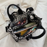 Шоппер, брендовая зебра, японский вместительный и большой тканевый мешок, сумка на одно плечо, коллекция 2023