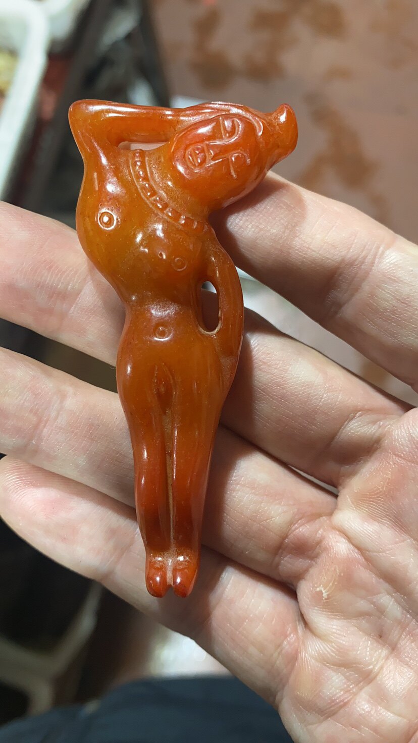 龍玉器玉玦仿兩漢古玉黃沁色掛件高古玉袖玉古人頸項擺件雙龍玉珏