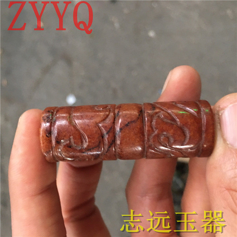 Imitation ancient Spring and autumn era Old Xiu jade Old Baobao pulp red Qingao ancient goods Antiquity ancient playing collection pendant pendant-Taobao