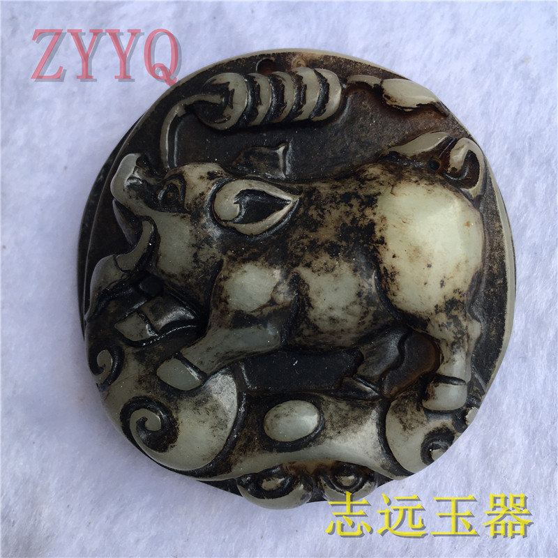 Ming Dynasty old jade antique jade pig annually good luck gold pig auspicious antique antique old jade