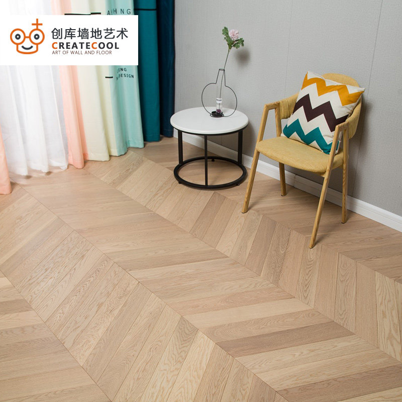 Create a multi - layer solid wood composite floor heating E0 level environmental protection people to use fishbone slope layer V08L18