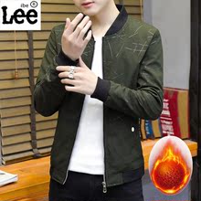 ibelee2019秋冬新品青年外套男韩版潮流个性休闲加绒棒球服夹克男