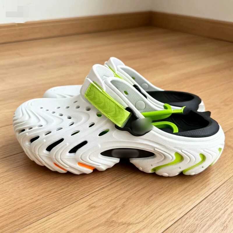2026 New Model Bobo Clogs 2Nd Generation Men's Shoes Thick-Soled Height-Increasing Sandals with Velcro for Outdoor Wear in Contrasting Colors