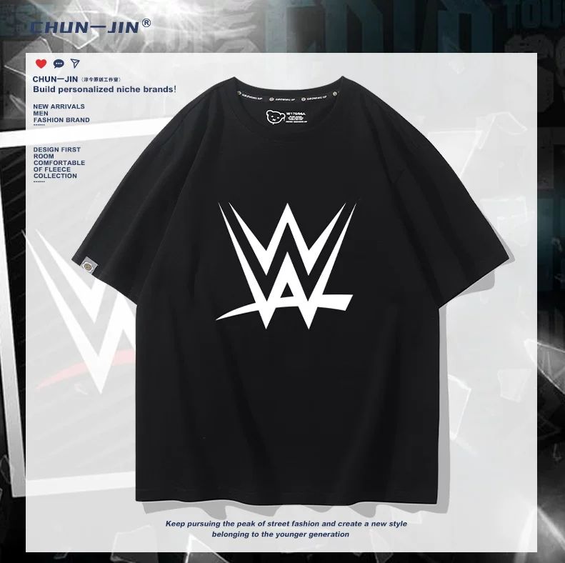 WWE футболка коротким рукавом - Locke CM Punk RKO RKO Saint -shield Seist Dian Baroque Brock T -shirt