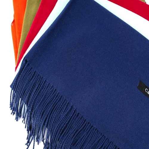 Осенний демисезонный синий шарф, шерстяная цветная накидка из искусственного меха