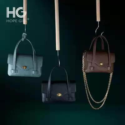 hope girl portable small square bag female messenger 2021 new cow leather chain simple all-match hand with one shoulder