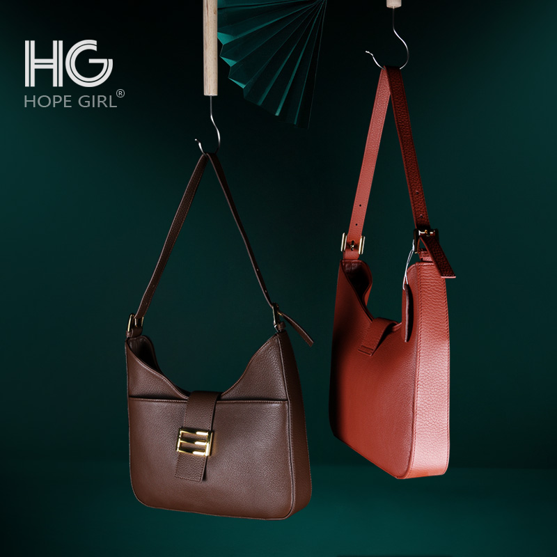 hope girl underarm package female new 2022 Web fashion red crescent bag single shoulder large capacity leather retro soft