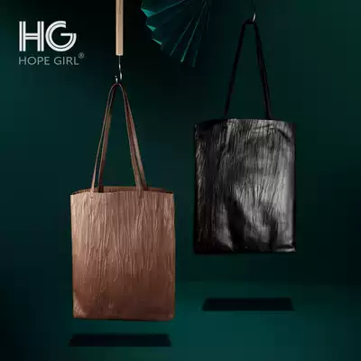 hope girl tote shoulder bag large capacity leather crossbody portable simple versatile 2020 New Tide Red