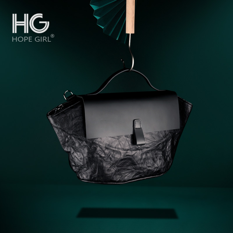 HG Wings Bag Catfish Bag Bag Large Capacillary Facebook Large Capacity Leather Under-armpit Sabble Mini Xiaoxin