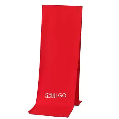 Red Scarf Annual Meeting Event Embroidery Customized Male and Women's Life Big Red Printing LOGO Gift Faux Cashmere Customized
