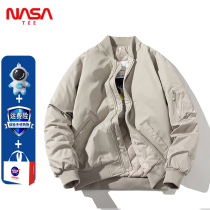 NASA Autumn Winter Thickened Coat Cotton Jersey Day Ensemble Retro Tide Card Loose veste pilote veste mâle et femelle en vêtements de base-ball