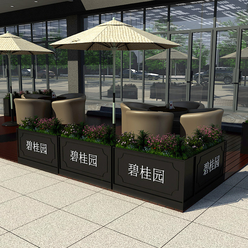 Commercial Street sample house display center horticultural fence partition flower bed iron outdoor planting flower box outdoor flower pool combination