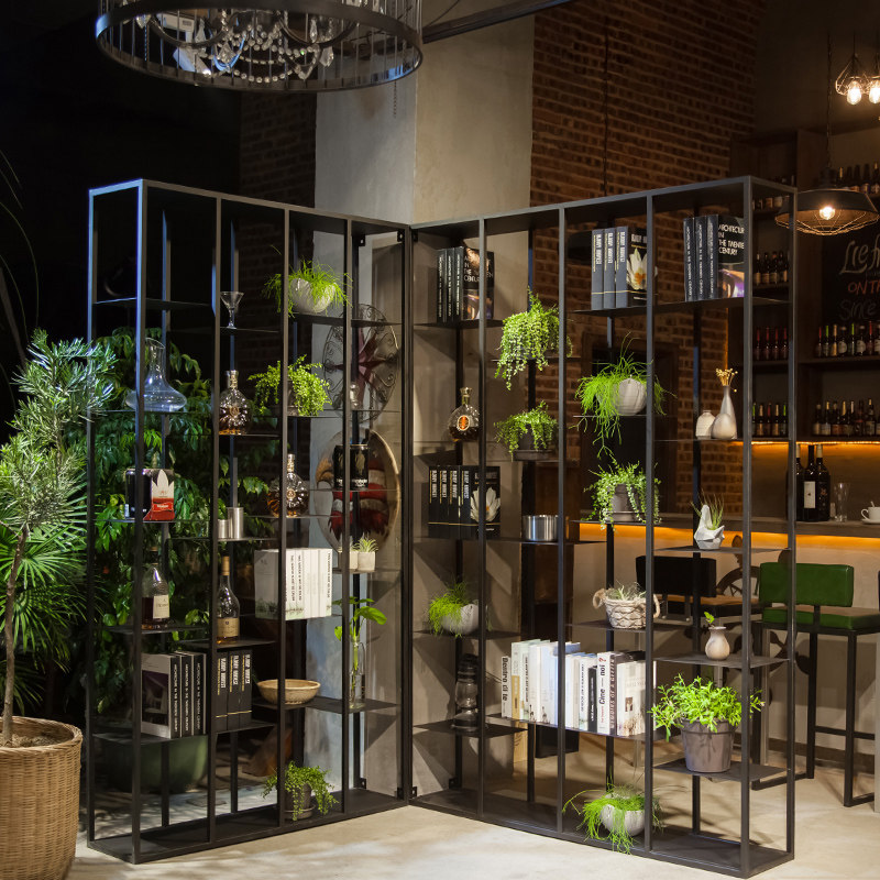 Office Iron Divided Settings Frame Multi-layer Floor Location Buckle Restaurant Creative Screen Separation Show