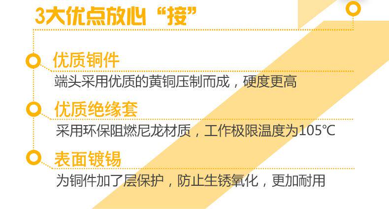 Терминал 欧式端子冷压端子针形 管型接线端子铜鼻子e1006 针型1000只